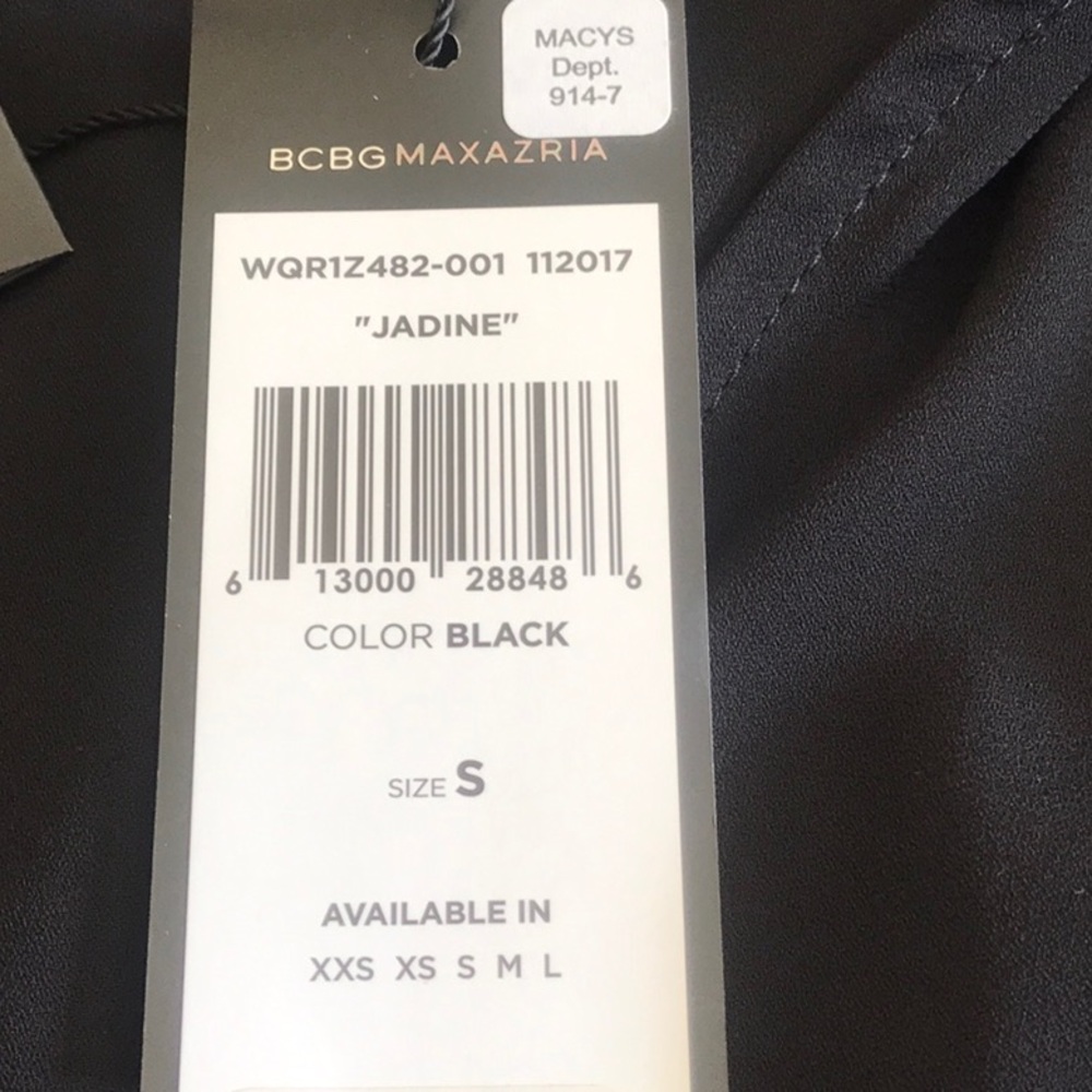 New BCBG Maxazria Crossover Black Blouse - Picture 9 of 10